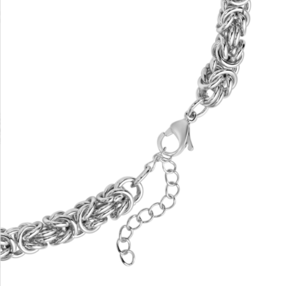 UNISEX UNIQUE STAINLESS STEEL BYZANTINE LINK CHAIN NEC… - Picture 4 of 7